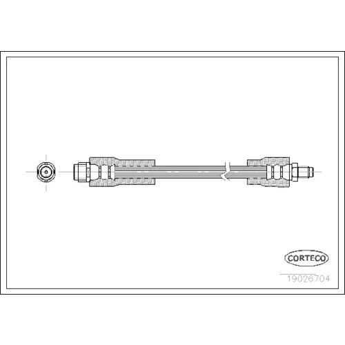Brzdová hadica CORTECO 19026704