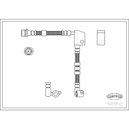 Brzdová hadica CORTECO 19032182