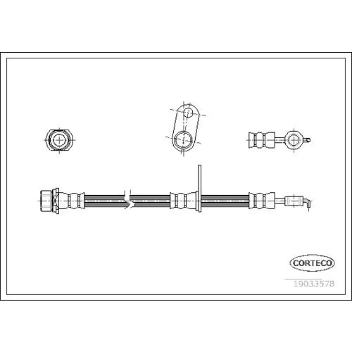 Brzdová hadica CORTECO 19033578