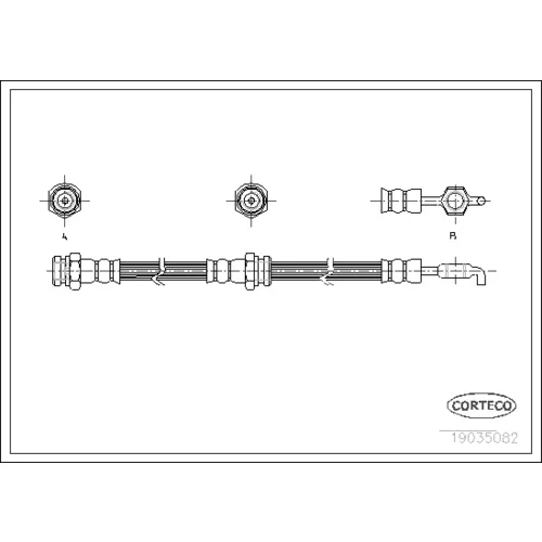 Brzdová hadica CORTECO 19035082