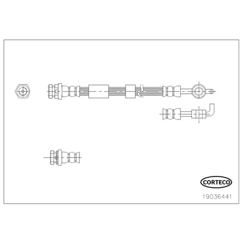 Brzdová hadica CORTECO 19036441