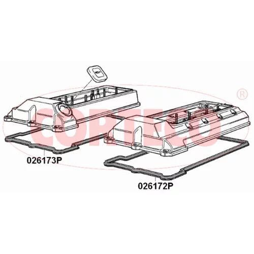 Tesnenie veka hlavy valcov CORTECO 026172P - obr. 2