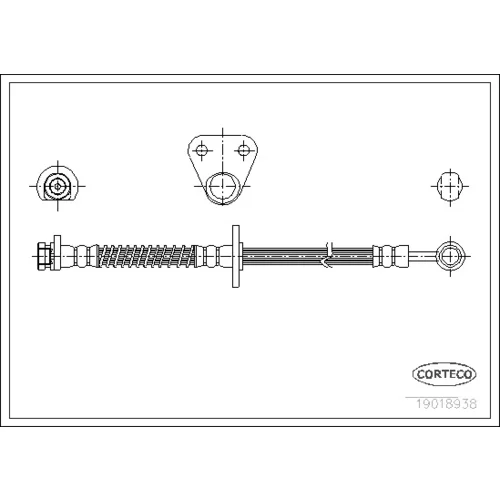 Brzdová hadica CORTECO 19018938