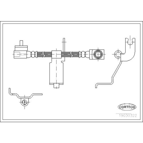 Brzdová hadica CORTECO 19030322