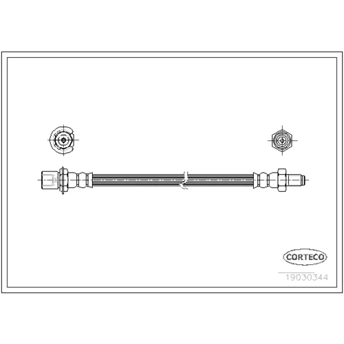 Brzdová hadica CORTECO 19030344