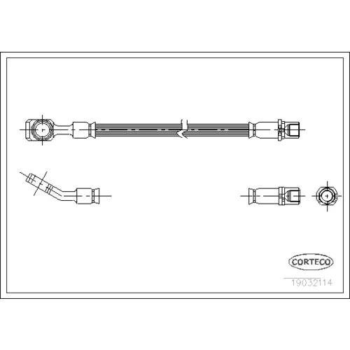 Brzdová hadica CORTECO 19032114