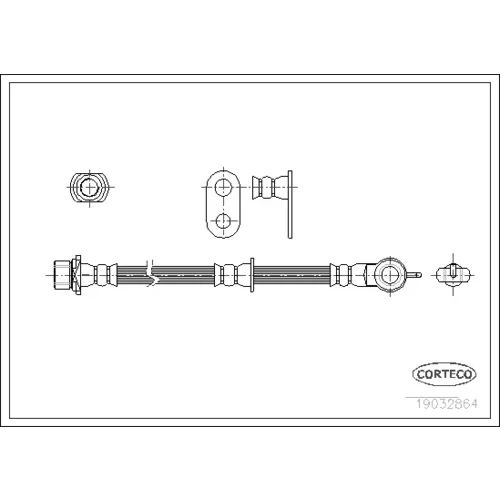 Brzdová hadica CORTECO 19032864
