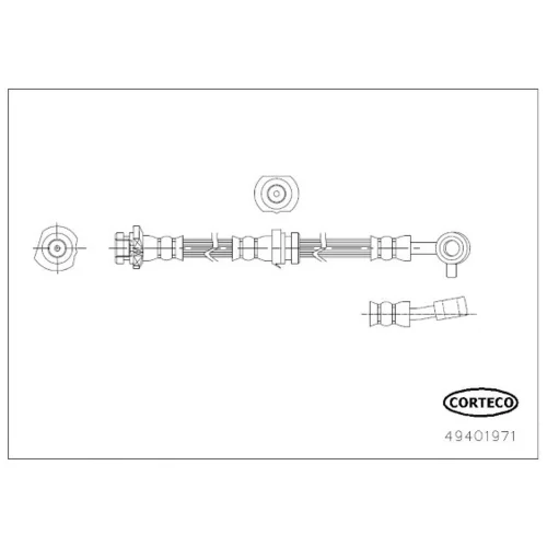 Brzdová hadica CORTECO 49401971