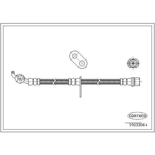 Brzdová hadica CORTECO 19033064