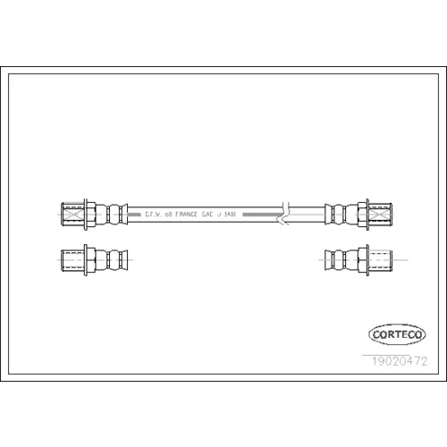 Brzdová hadica CORTECO 19020472