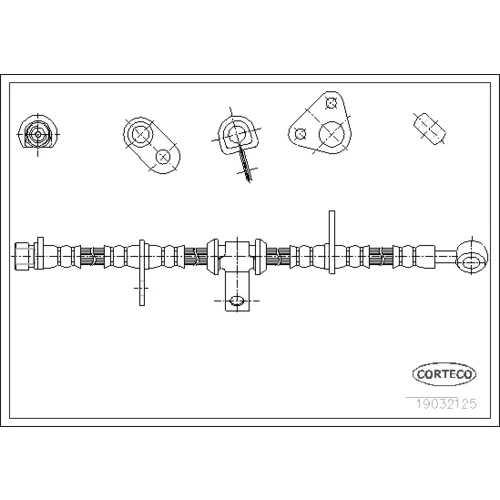 Brzdová hadica 19032125 /Corteco/