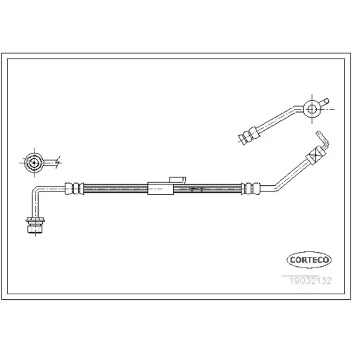 Brzdová hadica CORTECO 19032132