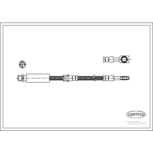 Brzdová hadica CORTECO 19032243