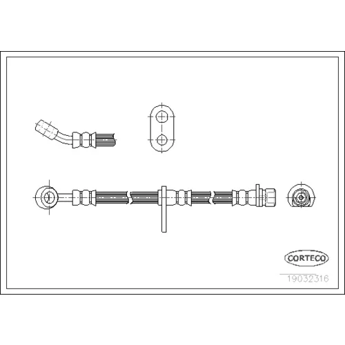 Brzdová hadica CORTECO 19032316