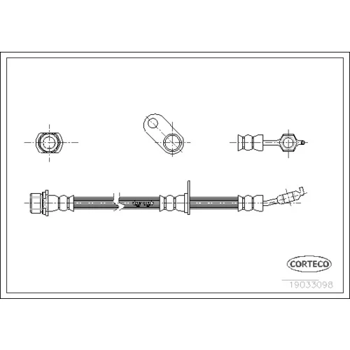Brzdová hadica CORTECO 19033098