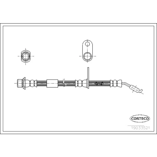 Brzdová hadica CORTECO 19033521