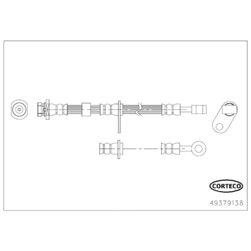 Brzdová hadica CORTECO 49379138