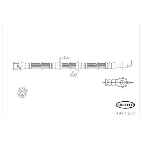 Brzdová hadica CORTECO 49401574