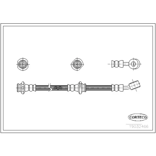 Brzdová hadica CORTECO 19032466