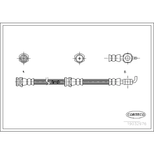 Brzdová hadica CORTECO 19032976
