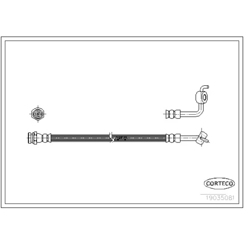 Brzdová hadica CORTECO 19035081