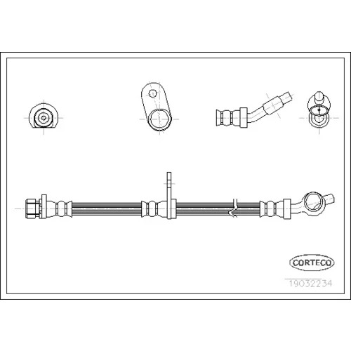 Brzdová hadica CORTECO 19032234