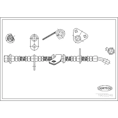 Brzdová hadica CORTECO 19032246
