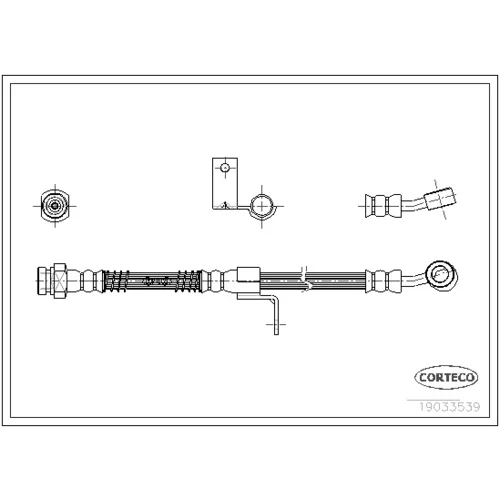 Brzdová hadica CORTECO 19033539