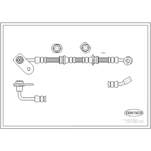 Brzdová hadica CORTECO 19036140