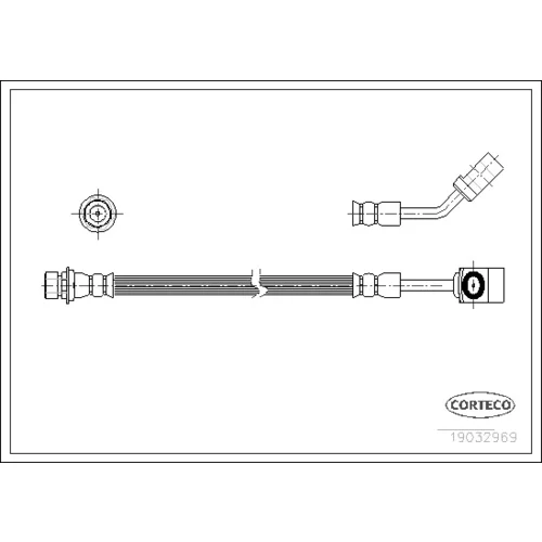 Brzdová hadica CORTECO 19032969