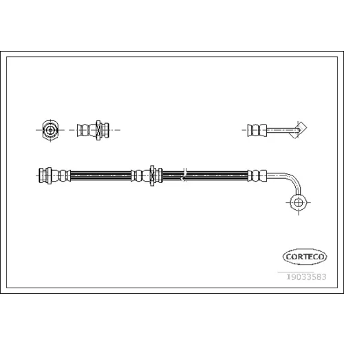 Brzdová hadica CORTECO 19033583