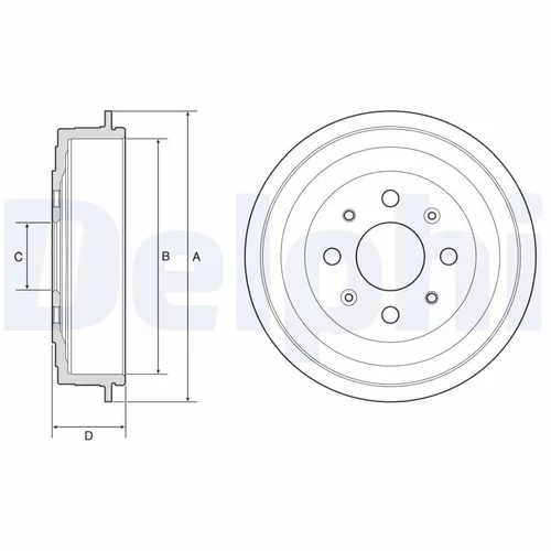 Brzdový bubon DELPHI BF619 - obr. 1