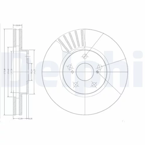 Brzdový kotúč DELPHI BG3189