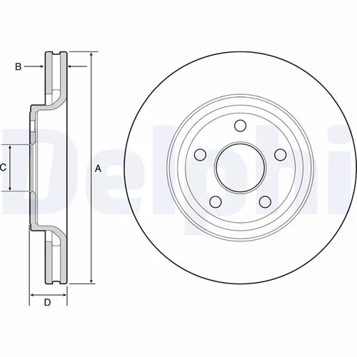 Brzdový kotúč DELPHI BG9121C