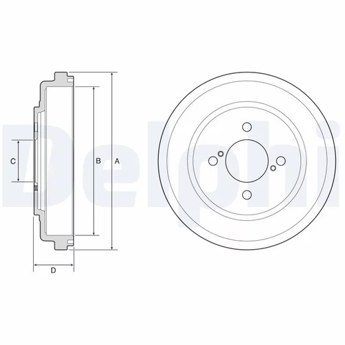 Brzdový bubon DELPHI BF643 - obr. 1