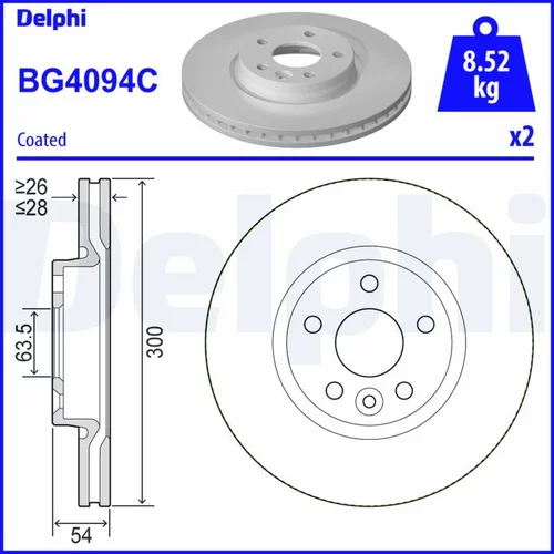 Brzdový kotúč BG4094C /DELPHI/