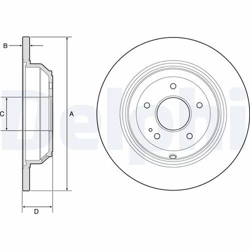 Brzdový kotúč DELPHI BG4791C