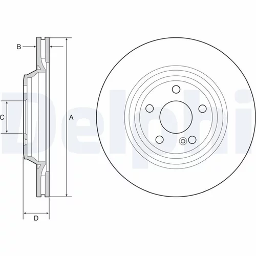 Brzdový kotúč DELPHI BG4957C