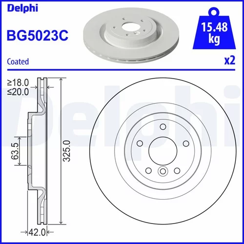 Brzdový kotúč DELPHI BG5023C