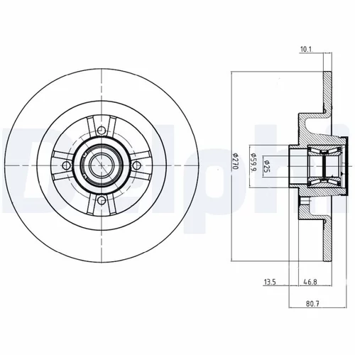 Brzdový kotúč DELPHI BG9032RS