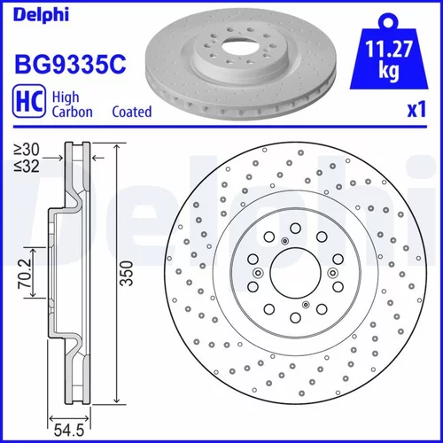 Brzdový kotúč DELPHI BG9335C