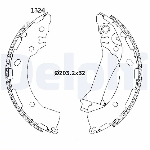 Sada brzdových čeľustí DELPHI LS2200