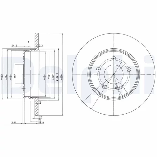 Brzdový kotúč DELPHI BG3602