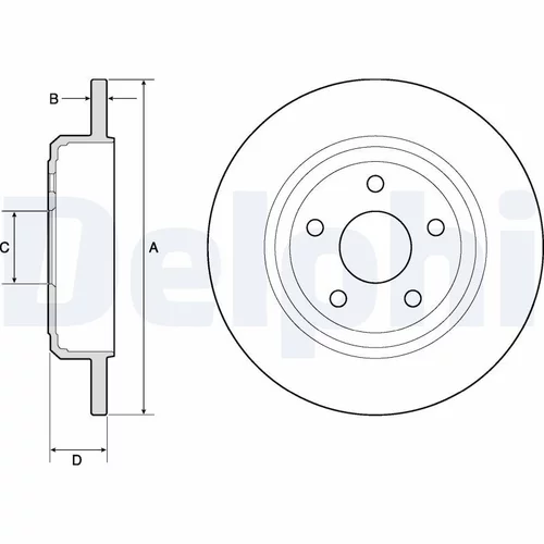 Brzdový kotúč DELPHI BG4772C