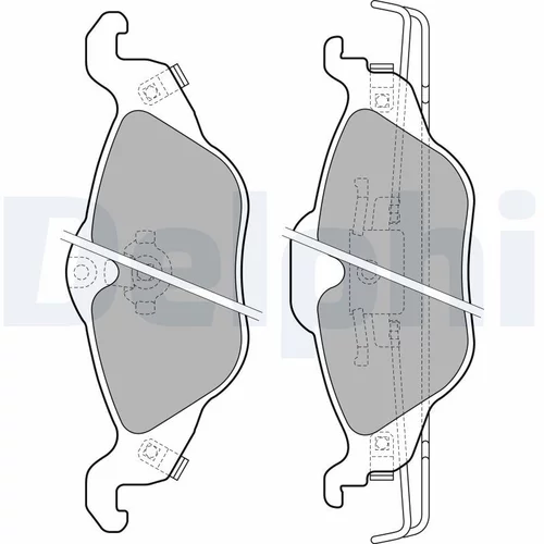 Sada brzdových platničiek kotúčovej brzdy DELPHI LP1673