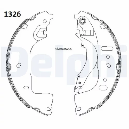 Sada brzdových čeľustí DELPHI LS2197 - obr. 1