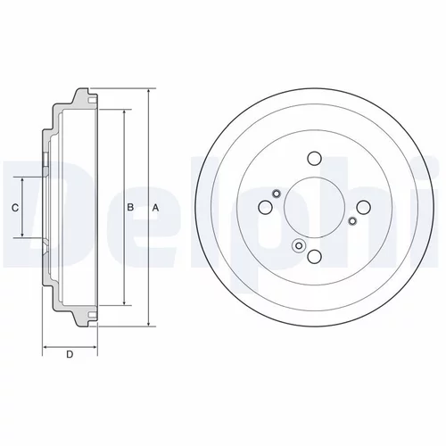 Brzdový bubon DELPHI BF596 - obr. 1