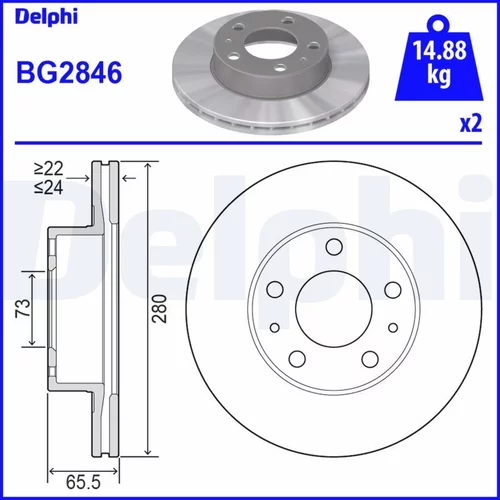 Brzdový kotúč DELPHI BG2846