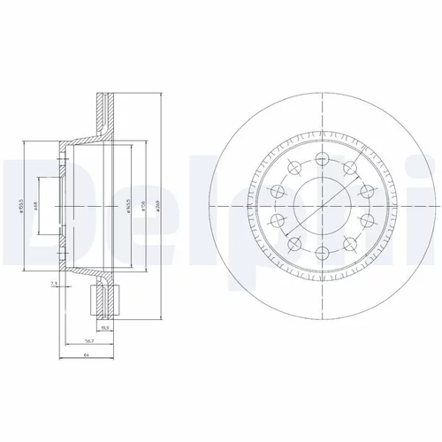 Brzdový kotúč DELPHI BG3031