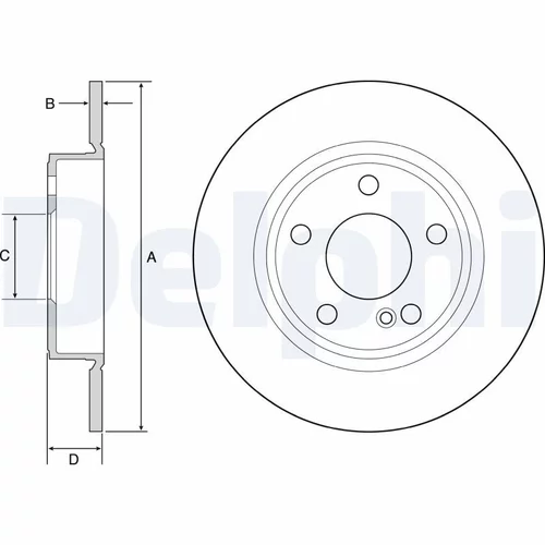Brzdový kotúč DELPHI BG4555C
